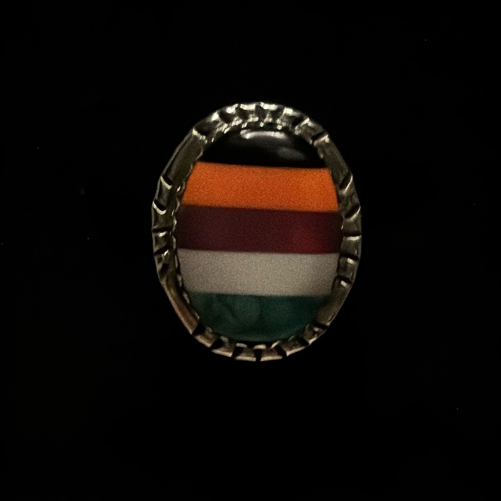 Multi Gemstone Oval Ring - image 1